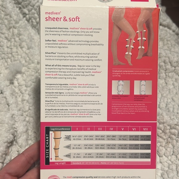 Mediven 39304 compression stocking 15-20mmHg natural full panty open toe IV - Picture 6 of 6